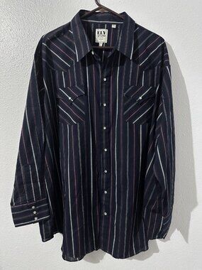 Ely Cattleman Mens Big 4XL Pearl Snap Western Shirt Rodeo Ranch Cowboy Cabin
